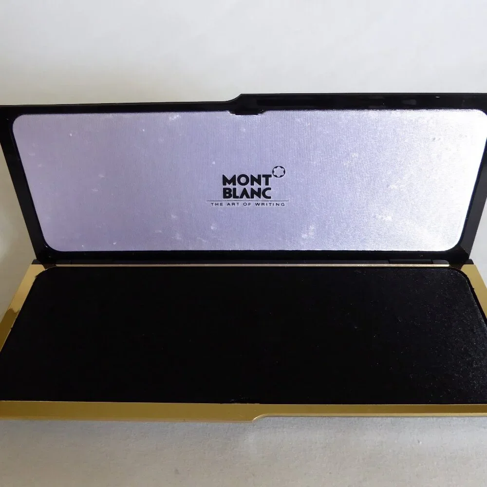 VINTAGE MONT BLANC BLACK PLASTIC HARD PEN CASE (PRE-OWNED) BOX ONLY